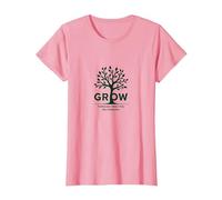 Crescere Attraverso ciò Che Si Passa Attraverso L'Albero ispiratore Maglietta, Donna, Rosa, XXL