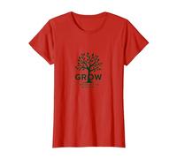 Crescere Attraverso ciò Che Si Passa Attraverso L'Albero ispiratore Maglietta, Donna, Rosso, XL
