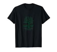 Crescere Attraverso ciò Che Si Passa Attraverso L'Albero ispiratore Maglietta, Uomo, Nero, 5XL