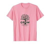 Crescere Attraverso ciò Che Si Passa Attraverso L'Albero ispiratore Maglietta, Uomo, Rosa, 3XL