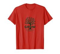 Crescere Attraverso ciò Che Si Passa Attraverso L'Albero ispiratore Maglietta, Uomo, Rosso, 3XL