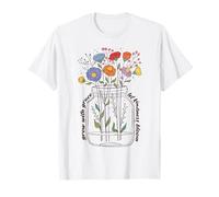 Crescere con Grazia Lascia Che la gentilezza fiorisca Come Fiori di Campo - retrò Maglietta