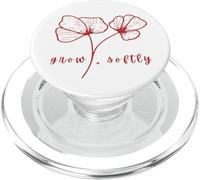 Crescere dolcemente minimalista Arte floreale Vita morbida Vivere consapevole PopSockets PopGrip per MagSafe
