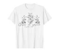 Crescere in Grazia Uomini e Donne cristiani grati grati grati Maglietta