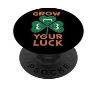 Crescere la fortuna Shamrock Spring Opere d'arte PopSockets PopGrip Adesivo