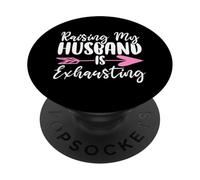 Crescere mio marito è estenuante moglie sposata moglie moglie PopSockets PopGrip Adesivo