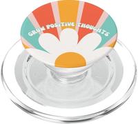 crescere pensieri positivi felice margherita primavera estate stile anni '70 PopSockets PopGrip per MagSafe