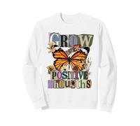 Crescere pensieri positivi Monarch Butterfly Collage Felpa
