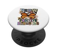 Crescere pensieri positivi Monarch Butterfly Collage PopSockets PopGrip Adesivo