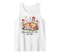 Crescere Piante Pet Cats Love Life Carino Giardinaggio Amante Gatto Canotta