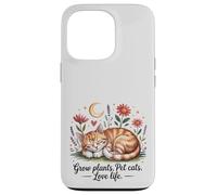Crescere Piante Pet Cats Love Life Carino Giardinaggio Amante Gatto Custodia per iPhone 13 Pro