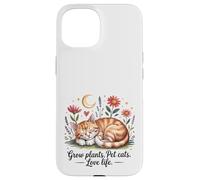 Crescere Piante Pet Cats Love Life Carino Giardinaggio Amante Gatto Custodia per iPhone 15