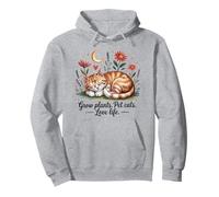Crescere Piante Pet Cats Love Life Carino Giardinaggio Amante Gatto Felpa con Cappuccio