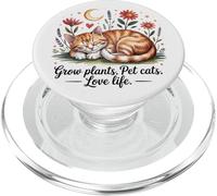 Crescere Piante Pet Cats Love Life Carino Giardinaggio Amante Gatto PopSockets PopGrip per MagSafe