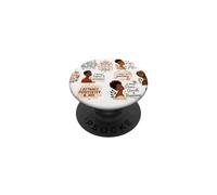 Crescita del pensiero positivo Mindset Affermazioni della regina della melanina PopSockets PopGrip Adesivo