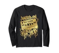 Crescita su Old School Hip Hop Cassette Graffiti Rap Maglia a Manica