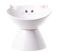 Cresciuto Cat Food Bowl, Veduta Cibo per Gatti Ciotole d'Acqua Ciotola con Il Basamento in Ceramica, Gatto Piatto, Cat Feeding Bowls Pet Food & Ciotole d'Acqua, Senza Stress, 4 Pezzi Set,C