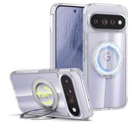 Cresee Custodia per Google Pixel 11 Pro/Pixel 11, supporto magnetico | Anello a 360 gradi, compatibile con Magsafe & Pixelsnap, custodia trasparente con bumper in TPU Case di protezione antiurto