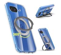 Cresee Progettata per Google Pixel 10a, supporto magnetico ad anello a 360° compatibile con Magsafe e Pixelsnap [anti-ingiallimento] retro rigido trasparente + cover antiurto in TPU per Pixel 10a