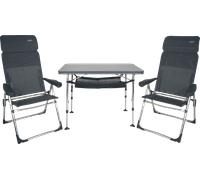 Crespo al/213-ctm-40 set di mobili da campeggio 3 pezzi con tavolo regolabile in altezza / 2 sedie pieghevoli / borsa per il trasporto