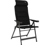 Crespo ap/240-adc-80 sedia da campeggio con schienale regolabile in 7 diRezioni / poggiatesta regolabile nero