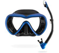 CRESSI A1 Anti Fog+Epsilon SPE Dry - Combo Set Snorkeling - Nero/Blu