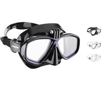Cressi Action, Maschera Subacquea Unisex - Adulto, Nero Blu, Taglia Unica