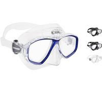 Cressi Action, Maschera Subacquea Unisex - Adulto, Trasparente Blu, Taglia Unica
