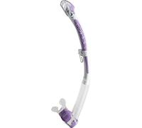 Cressi Corfu Snorkel, Tubo Immersioni & Snorkeling Unisex Adulto, Trasparente/Bianco/Lilla, Unica