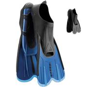 Cressi Agua Short Fins, Pinne Corte Leggere e Reattive per Nuoto/Snorkeling Unisex, Blu/Azzurro, 43/44