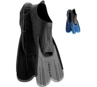 Cressi Agua Short Fins, Pinne Corte Leggere e Reattive per Nuoto/Snorkeling Unisex, Nero/Argento, 39/40