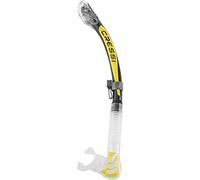 Cressi Alpha Ultra Dry - Boccaglio in Silicone per Immersioni e Snorkeling, 100% Fabbricato in Italia, Unisex, Clear/Yellow