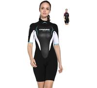 Cressi ALTUM Lady 3MM Shorty Wetsuit Black/White/Aquamarine M/3