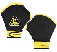 CRESSI Aqua Boost Swim Gloves Black/Yellow XL - Guanti Palmati Unisex in Neoprene Ultraspan Nero/Giallo con Cinturino al Polso per Nuoto, Allenamento Braccia Dorso Spalle, Acquafitness, Acquagym, XL