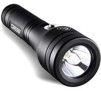 CRESSI Astra Torch Black, Torcia Subacquea LED Ricaricabile Alta Luminosità 1200 Lumen Impermeabile IPX8 100m-Nera e Compatta, per Immersioni, Pesca, Esplorazioni Acquatiche Unisex Adulto, Nero