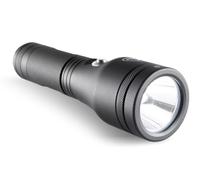 CRESSI Astra Torch Black - Torcia Subacquea LED Ricaricabile Alta Luminosità Impermeabile IPX8 100m, Unisex Nera e Compatta, per Immersioni, Pesca, Esplorazioni Acquatiche