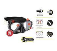 Cressi Samoa & Mexico - Combo Set Maschera Samoa + Snorkel Mexico Immersioni e Snorkeling, Nero/Nero, Taglia unica, Unisex Adulto
