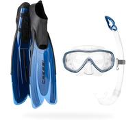Cressi Bag, Set Pinne Agua, Maschera Onda e Aeratore Mexico Unisex, Blu, 41/42