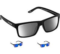Cressi Bahia Floating, Occhiali Galleggianti Sportivi da Sole Polarizzati con Protezione UV 100% Unisex Adulto, Nero/Lente Specchiata, Taglia Unica