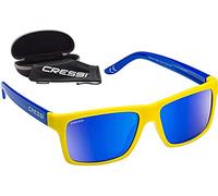 Cressi Bahia Floating, Occhiali Galleggianti Sportivi da Sole Polarizzati con Protezione UV 100% Unisex Adulto, Giallo/Royal/Lenti Specchiate Blu