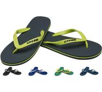 Cressi Beach Flip Flops, Ciabatte Infradito per Spiaggia e Piscina Unisex, Verde Scuro/Lime, 45/46