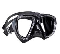 CRESSI Big Eyes Mask Sil Black/Blue - Maschera Singola Big Eyes per Immersioni e Snorkeling, Nero/Blu, Taglia Unica, Adulti