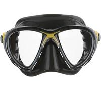 Cressi Big Eyes Evolution, Maschera Subacquea di Alta qualità Unisex-Adulto, Nero/Giallo, Taglia Unica