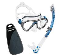 Cressi Big Eyes Evolution & Alpha Ultra Dry, Clear/Blue, Maschere e boccagli Adulto-Unisex, Trasparente-Blu, Taglia Unica