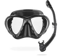 Cressi Big Eyes Evolution & Alpha Ultra Dry Professional Combo, Set per Immersioni e Snorkelling Unisex - Adulto, Nero/Nero HD
