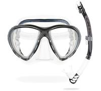 CRESSI Big Eyes Evolution Mask & Alpha Ultra Dry Snorkel - Set Combinato Maschera + Snorkel Tubo Respiratore per Snorkeling e Immersioni, Taglia Unica, Unisex Adulto