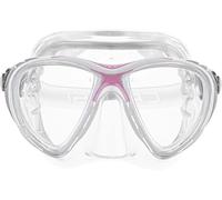 Cressi Big Eyes Evolution Silicone Crystal, Maschera Subacquea di Alta qualità Unisex-Adulto, Trasparente Crystall/Rosa, Taglia Unica