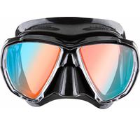 CRESSI Big Eyes Mask Black/Black 380 UV Blue/Orange Lenses - Maschera Singola Bi