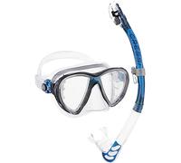 CRESSI Big Eyes Mask - Maschera Subacquea con Vetri Temperati Separati di Grande Affidabilità e Tradizione, Trasparente/Blu, Taglia Unica, Adulto Unisex