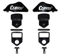 Cressi Focus Fibbie Maschera, Parte Ricambio Originale Fornita in Coppia, Unisex - Adulto, Nero